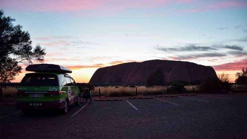 Ayers Rock Champ Parked Up At Sunset